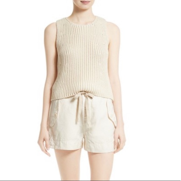 Vince Cream Ribbed Knit Tank - Picture 5 of 6